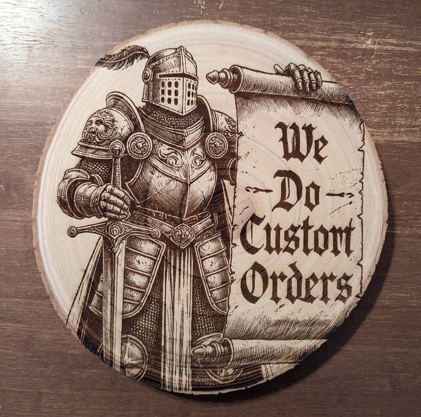 11-12" Engraved Wood Slices