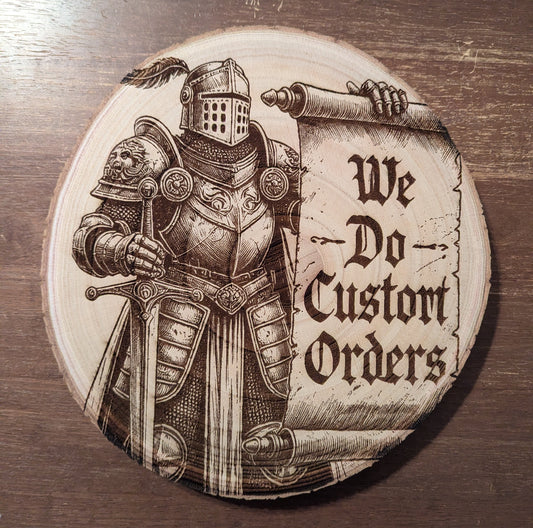 11-12" Engraved Wood Slices
