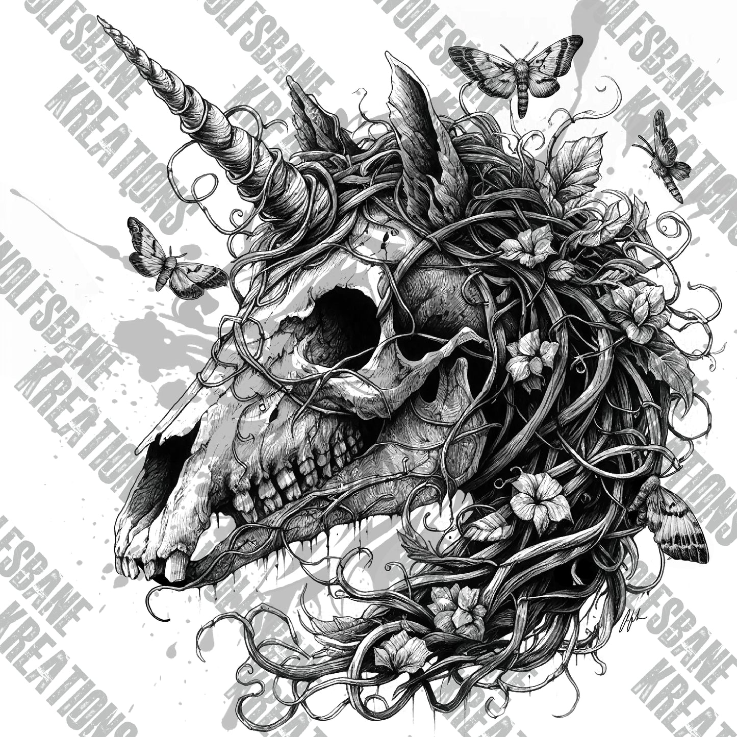 Unicorn in Vines