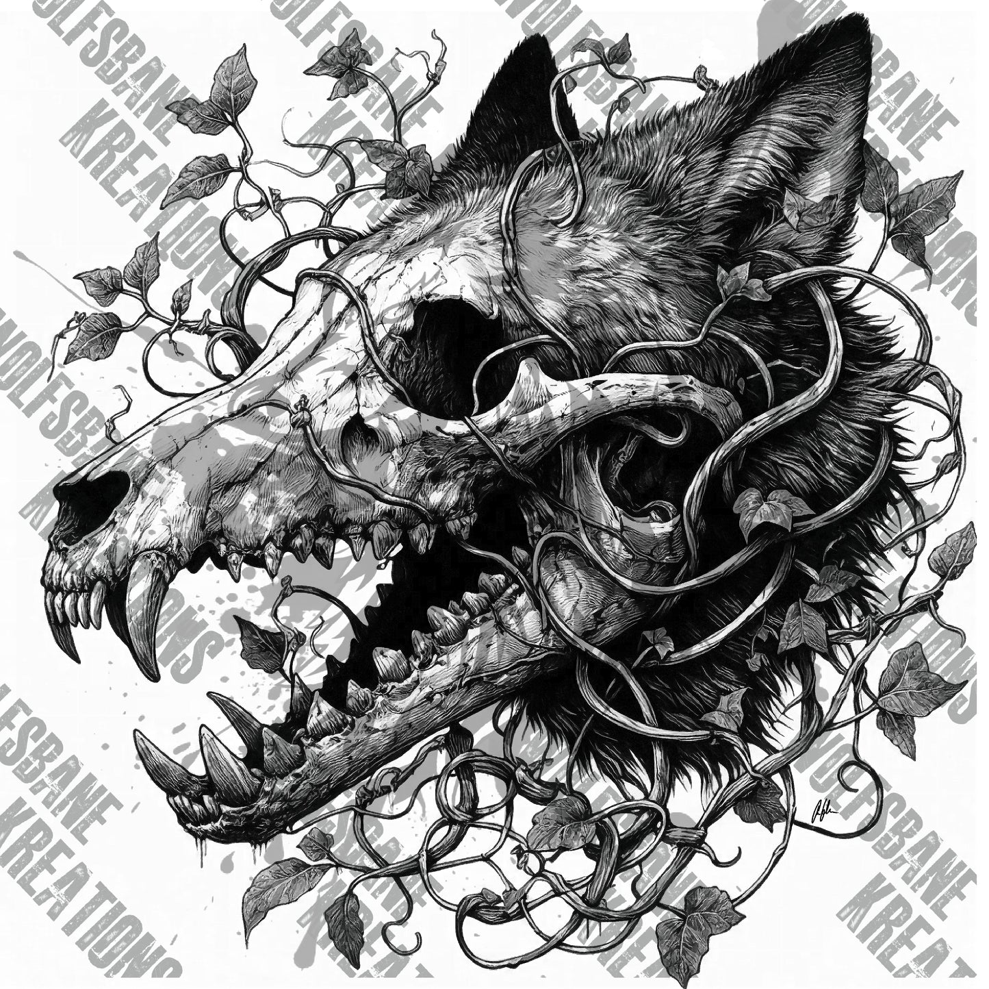 Wolf in Vines