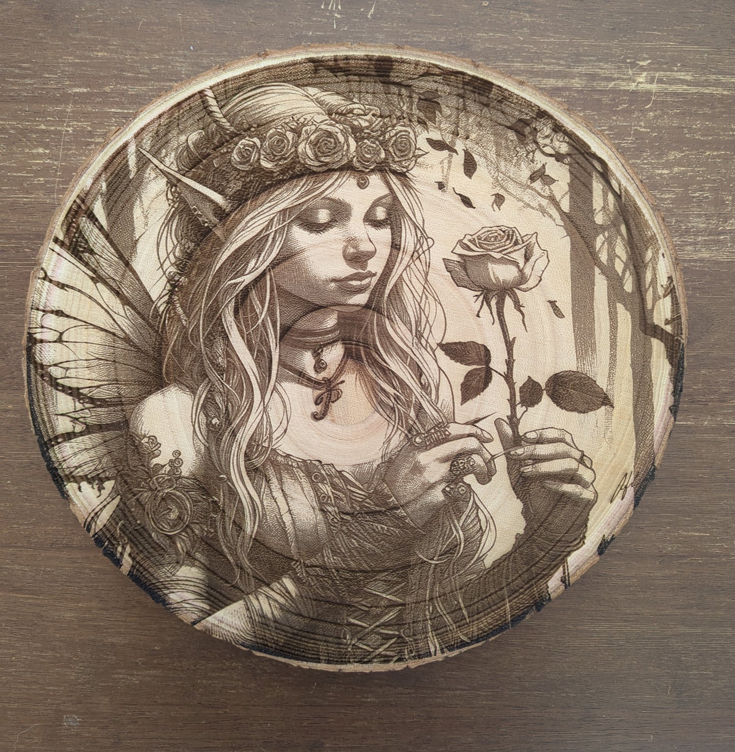 11-12" Engraved Wood Slices