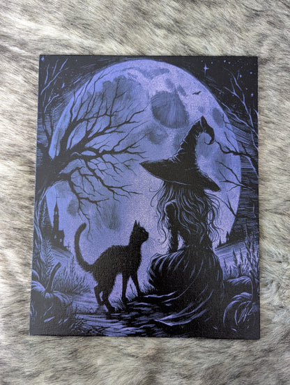 Witch with her cat